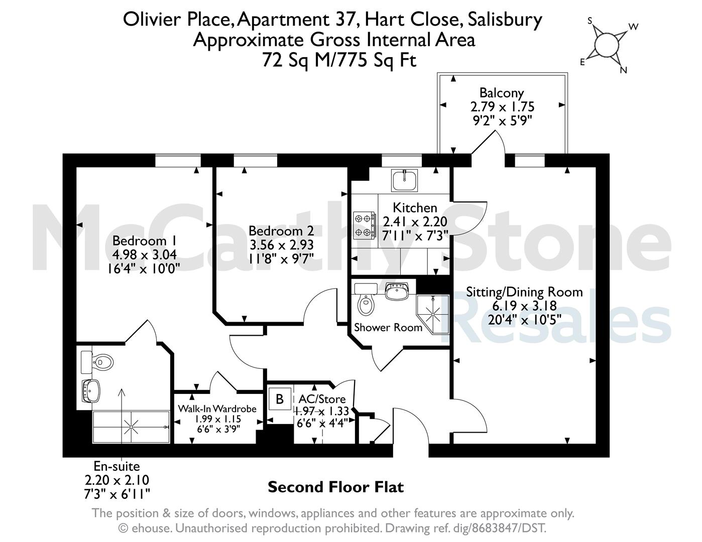 37 Olivier Place, Hart Close, Salisbury floorplan