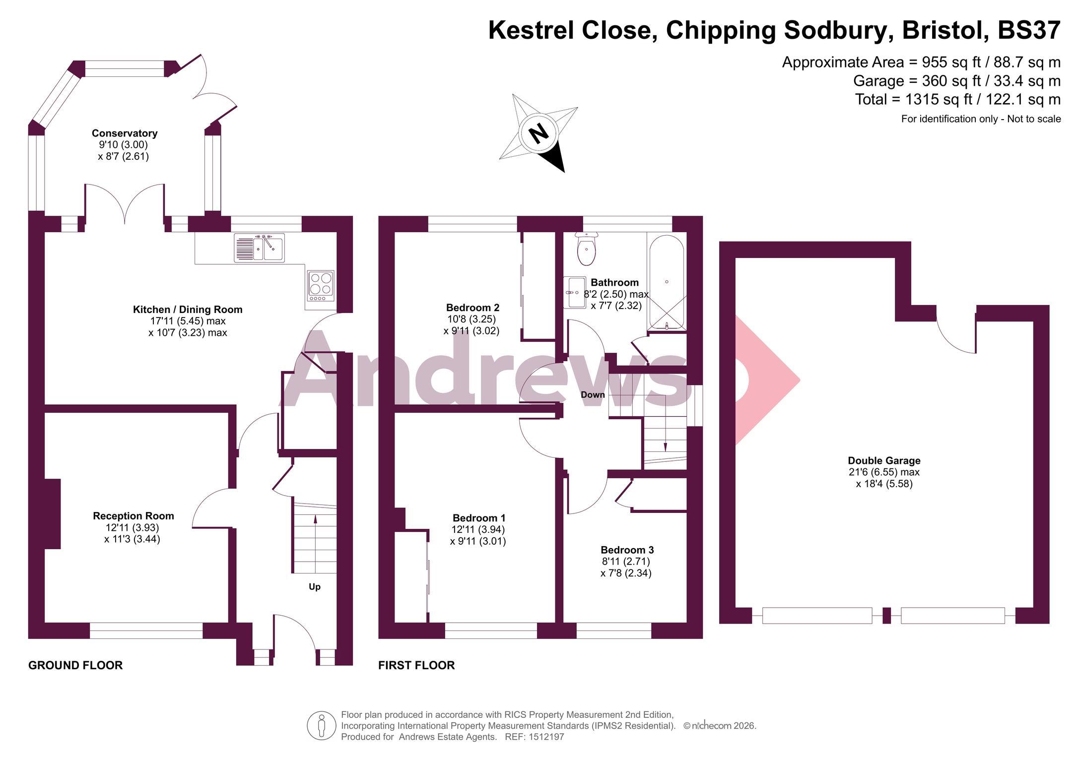 17, Kestrel Close, Bristol floorplan