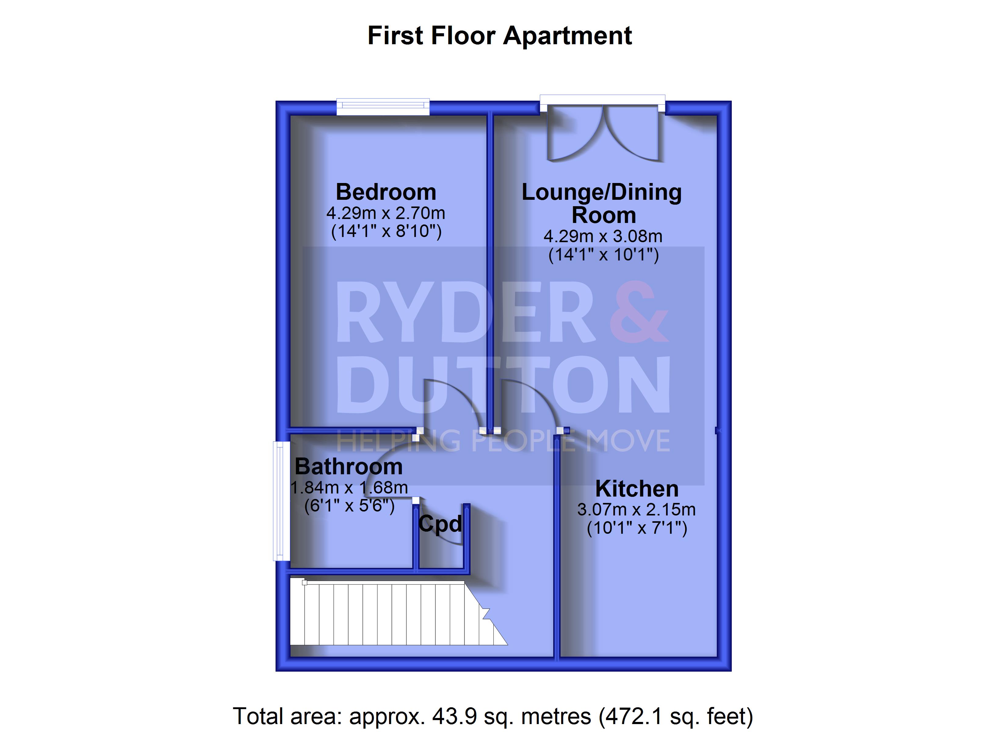 Flat 2, Calderdale Court,, Denbydale Way, Oldham floorplan