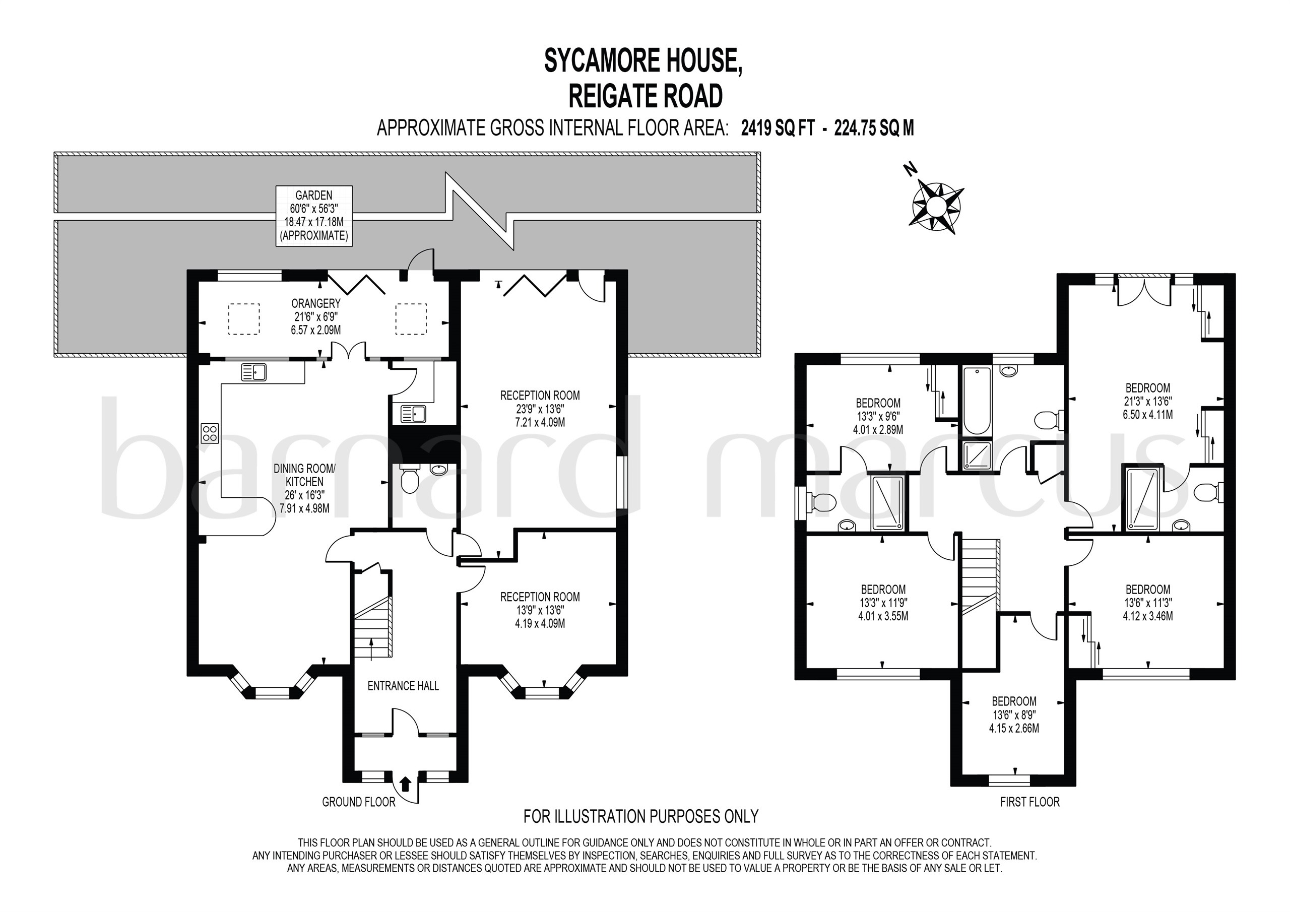 5 Bedrooms Detached house for sale in Reigate Road, Epsom KT18