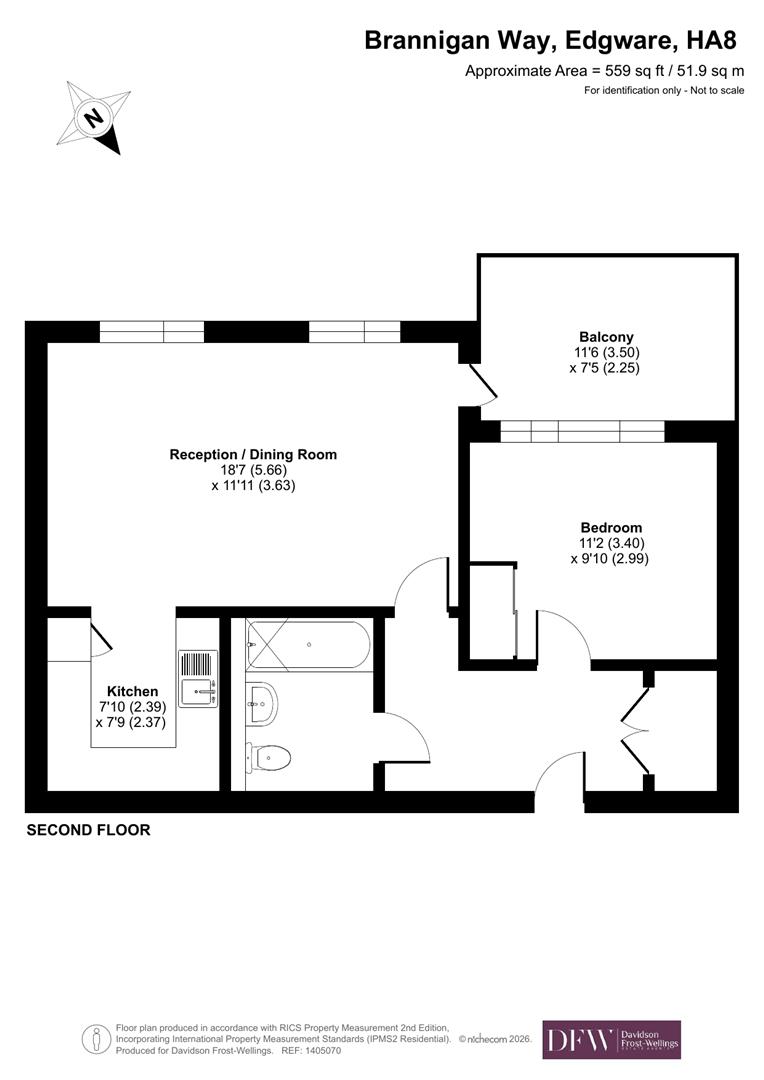 10 Grafham Court, Brannigan Way, Edgware floorplan