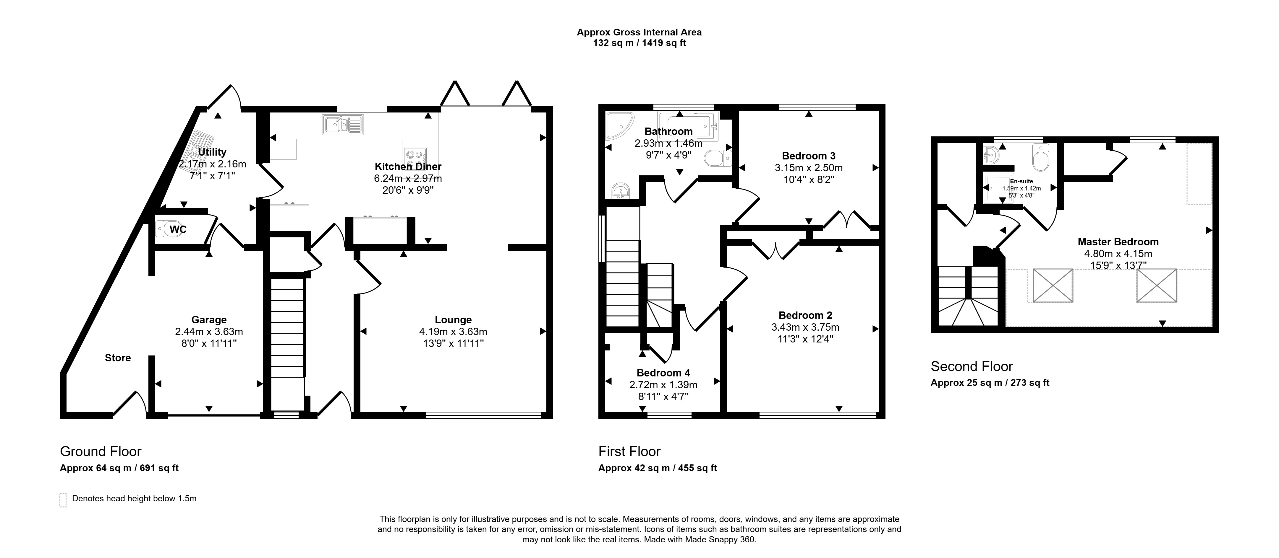 Wayside, Strathmore Avenue, Rowlands Gill floorplan