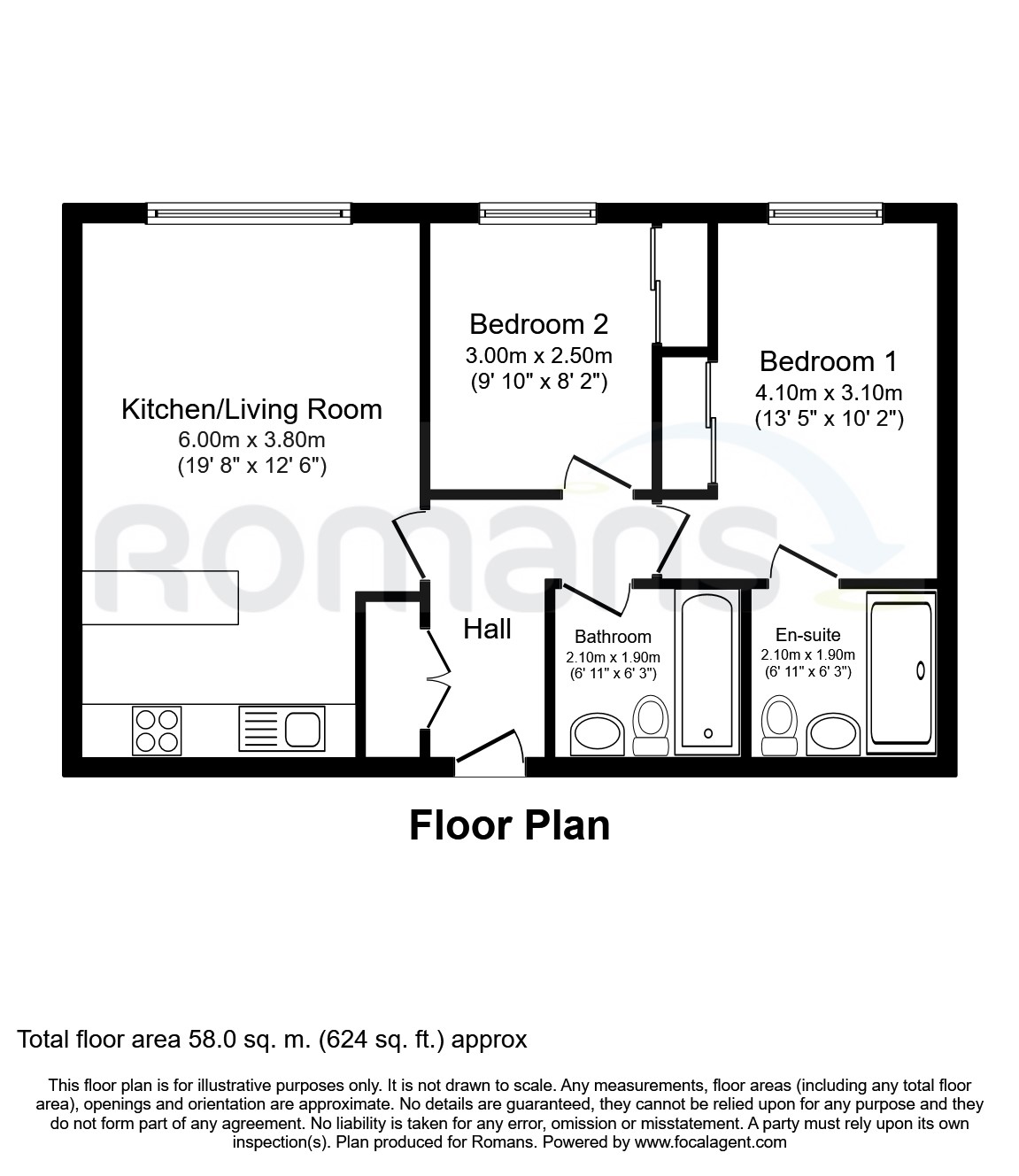 Flat 14,, Heron House, Reading floorplan