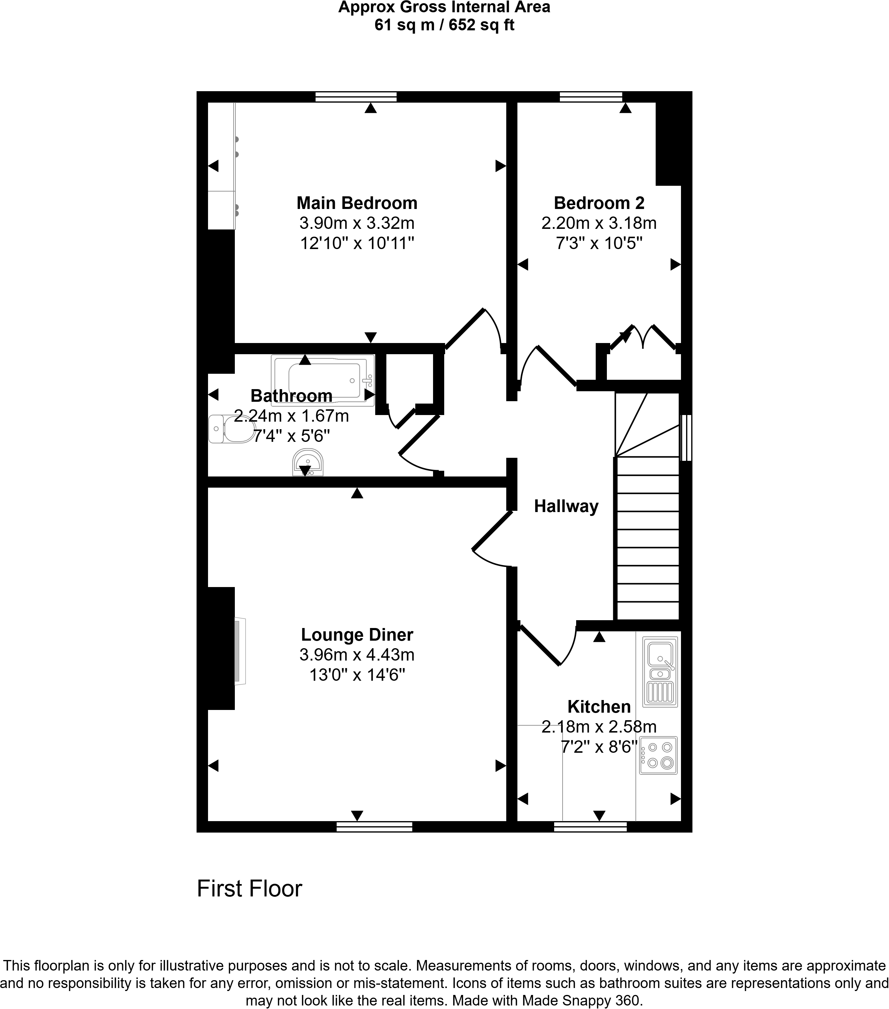 Flat 3, 20, York Villas, Brighton floorplan