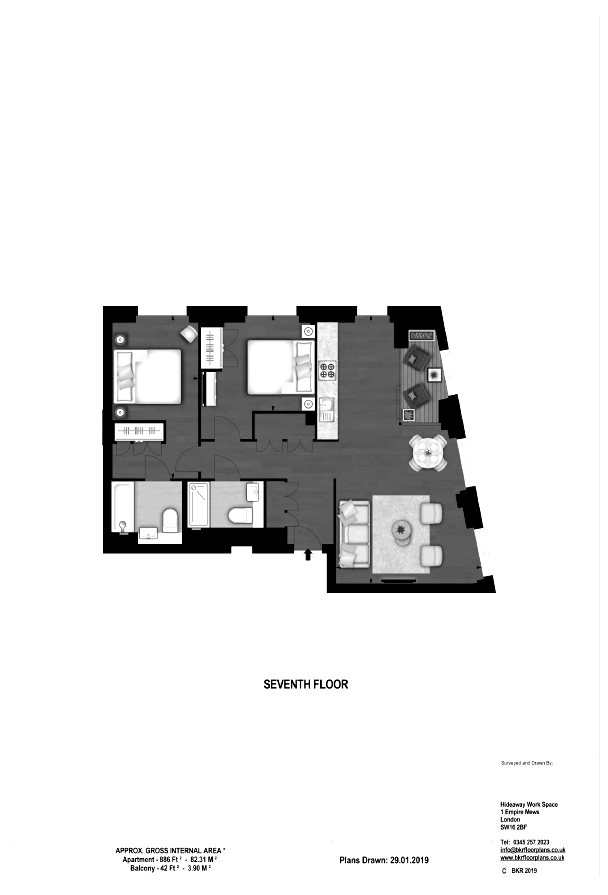 2 Bedrooms Flat to rent in Ponton Road, The Residence, London. SW11