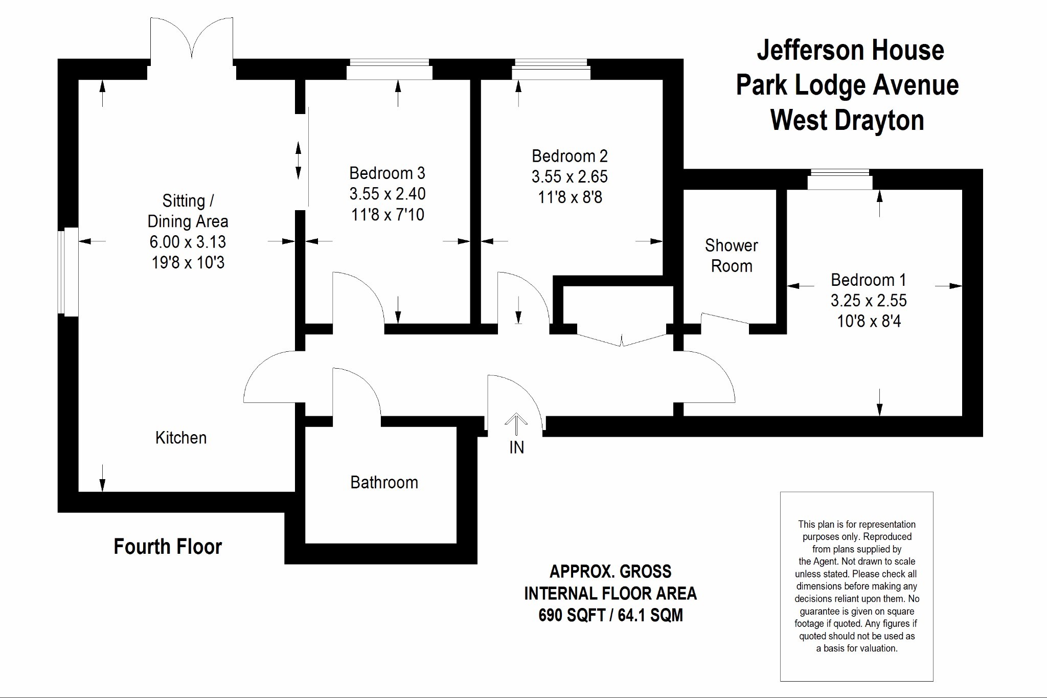 3 Bedrooms Flat to rent in Park Lodge Avenue, West Drayton UB7