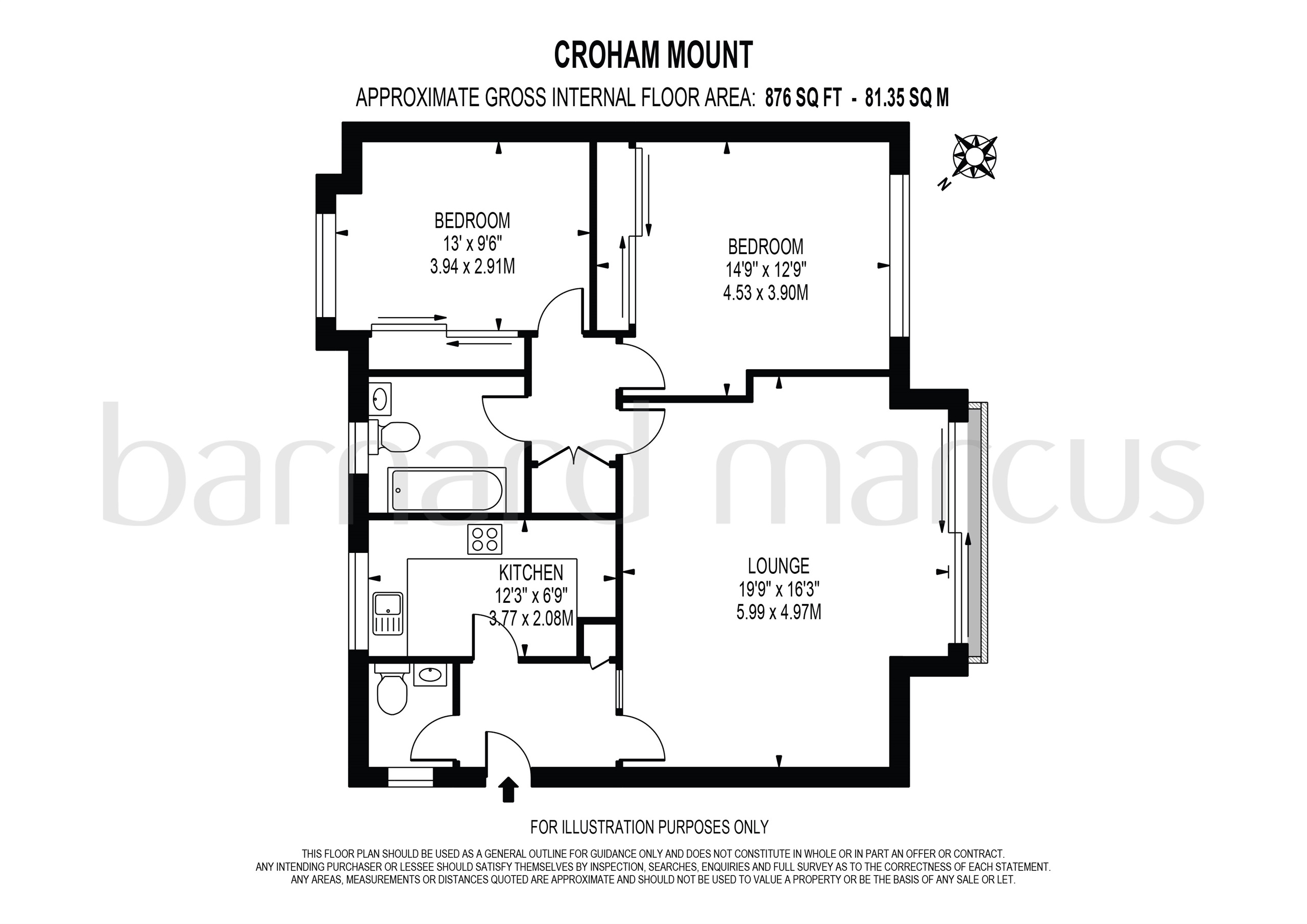 Croham Mount, Sanderstead, South Croydon CR2, 2 bedroom semidetached bungalow for sale