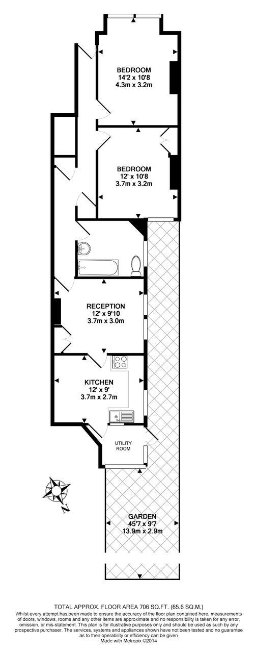 2 Bedrooms Flat to rent in Longley Road, London SW17