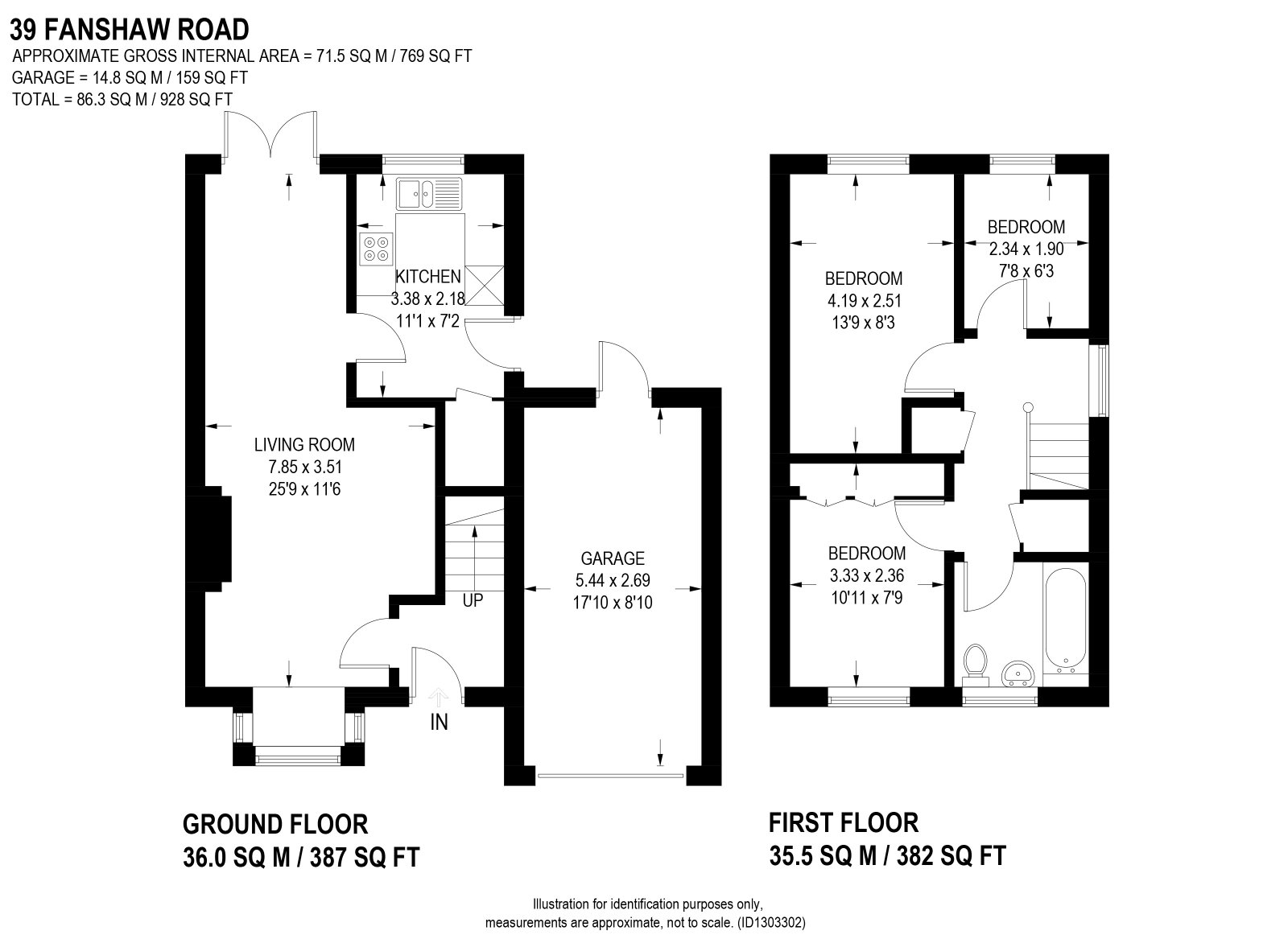 39, Fanshaw Road, Sheffield floorplan
