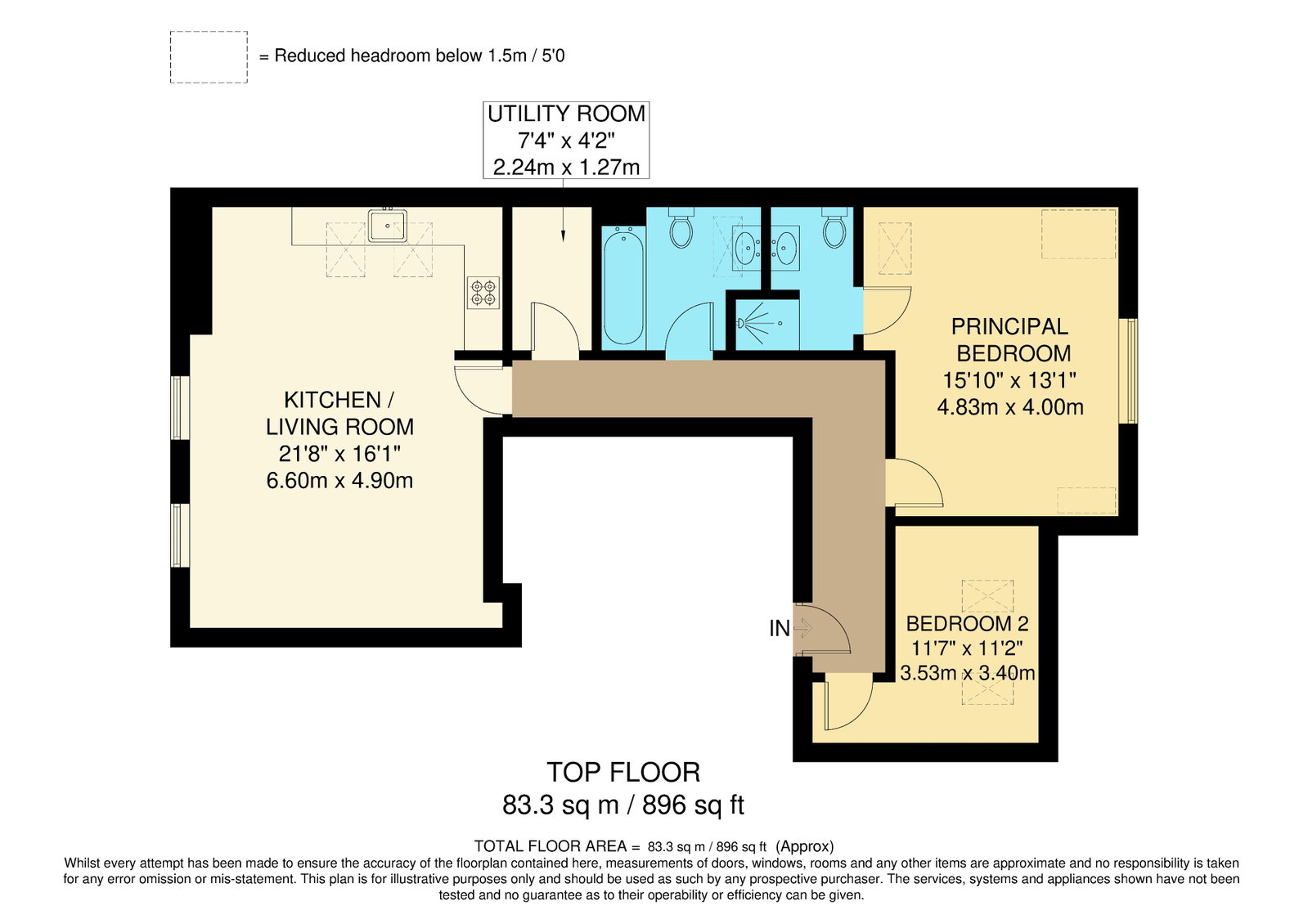 1a, Aston House ,Flat 8, West Hill, South Croydon floorplan