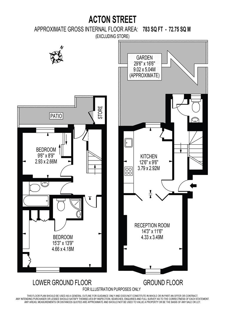 Ground Floor Flat, 42 Acton Street, London floorplan