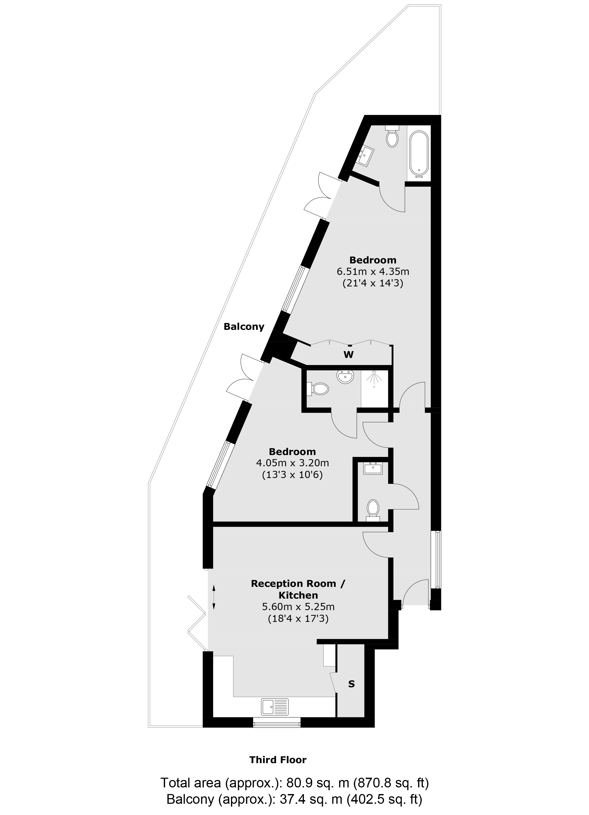 Road, Kingston Upon Thames KT2, 2 bedroom flat for sale