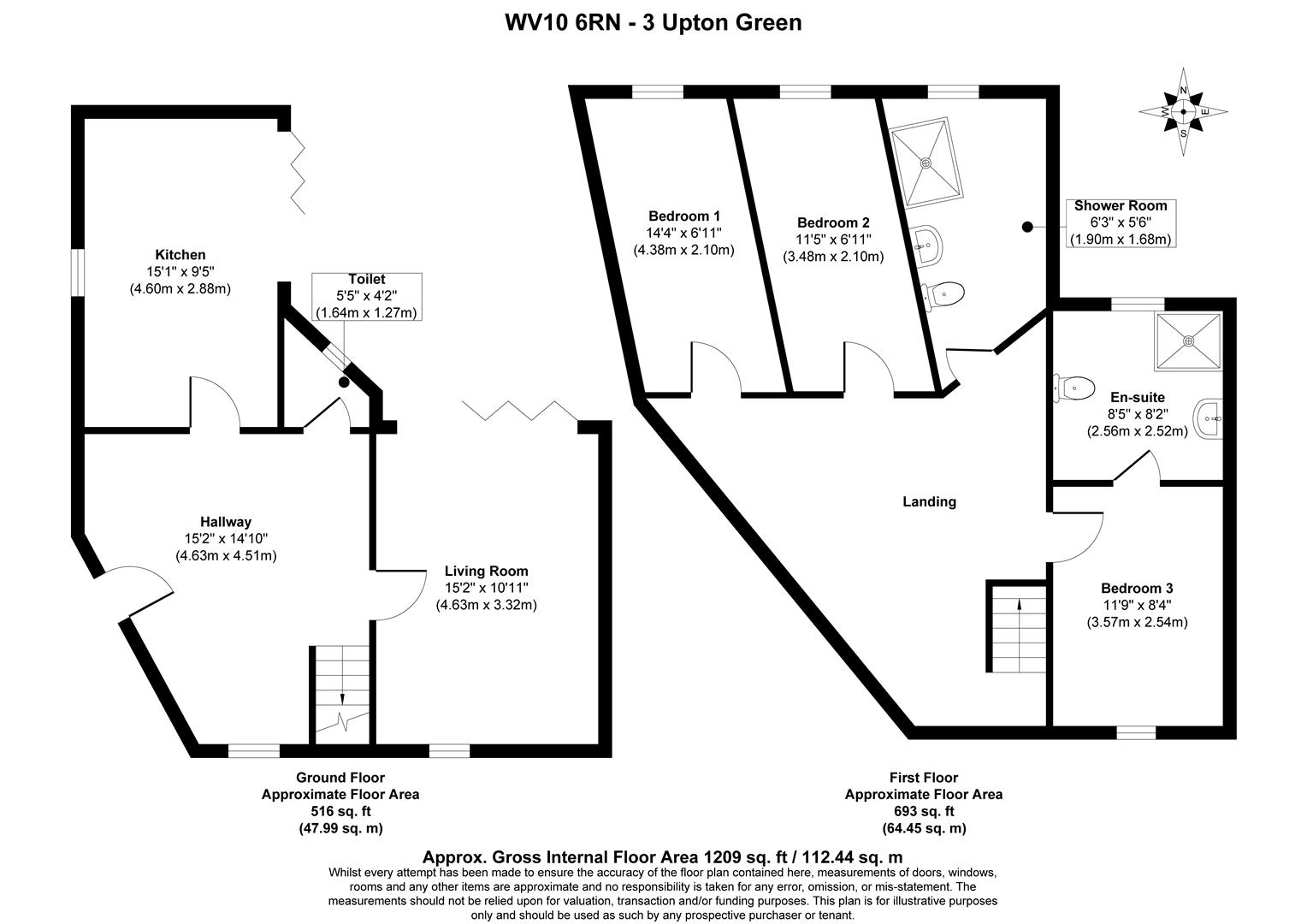 3, Upton Green, Wolverhampton floorplan