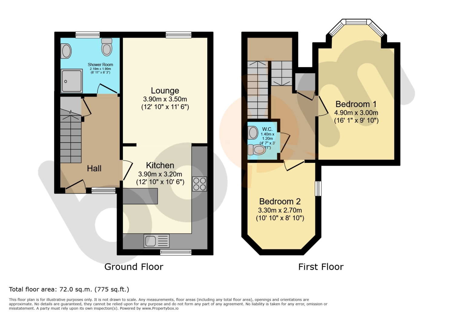 1/2, 19 Main Street, Dalry floorplan