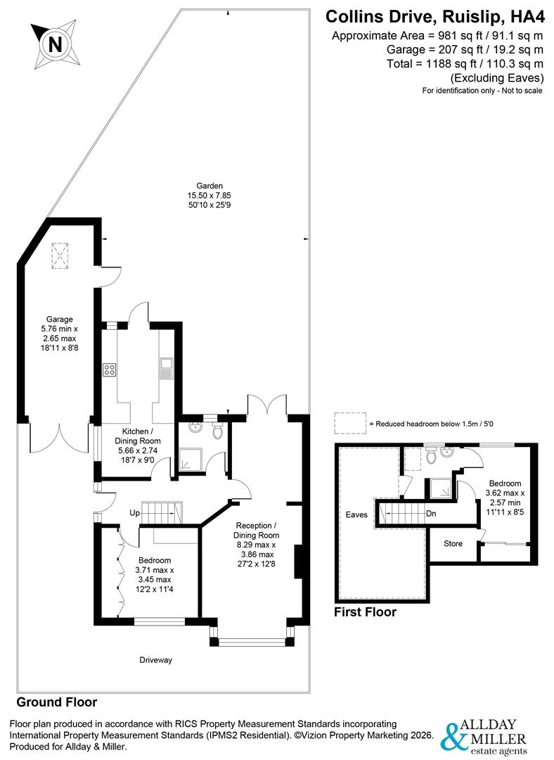 45, Collins Drive, Ruislip floorplan