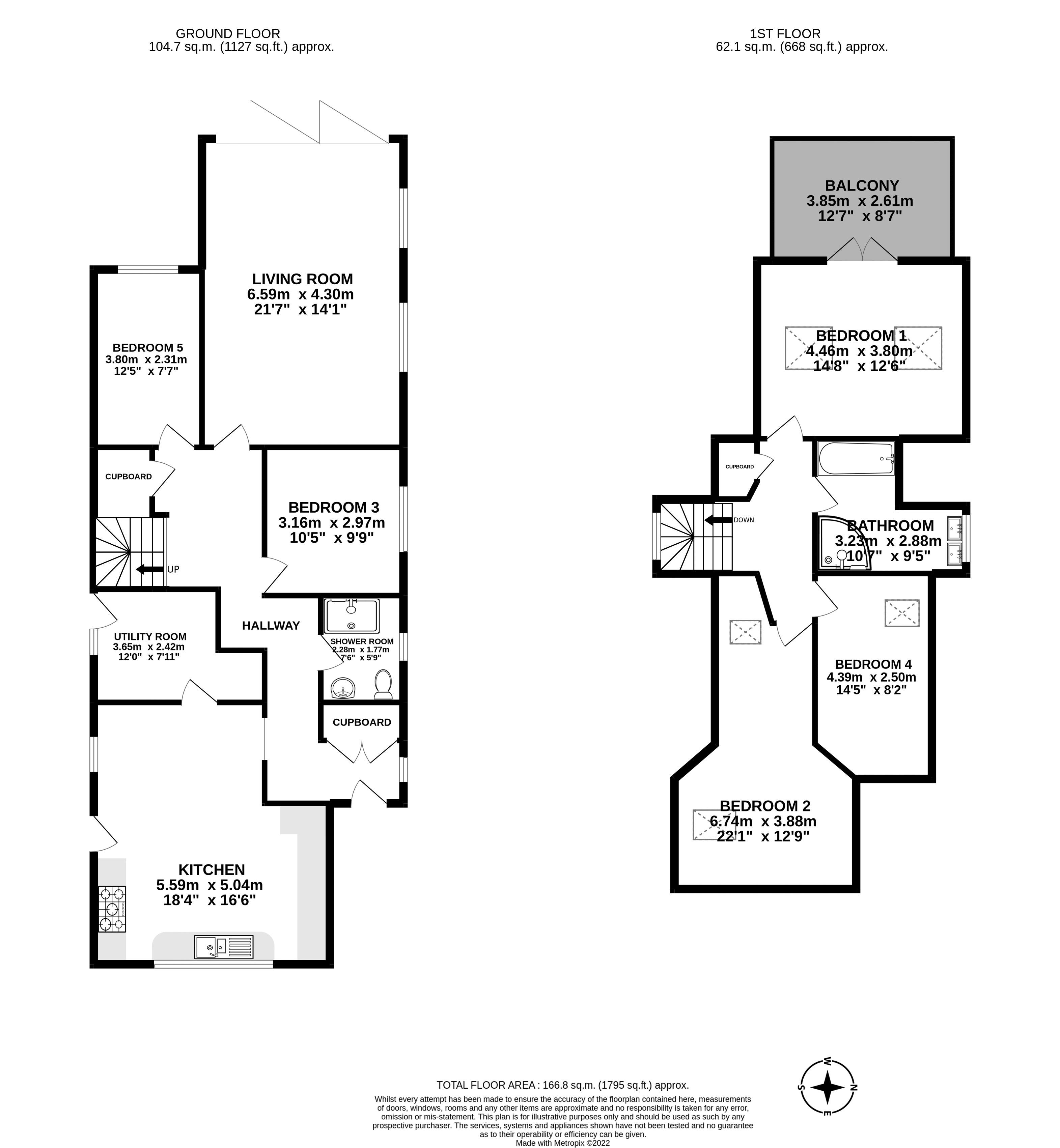 North Road, Three Bridges, Crawley, West Sussex RH10, 5 bedroom detached house for sale