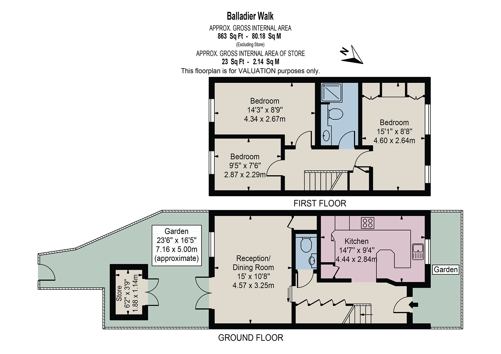 12, Balladier Walk, London floorplan