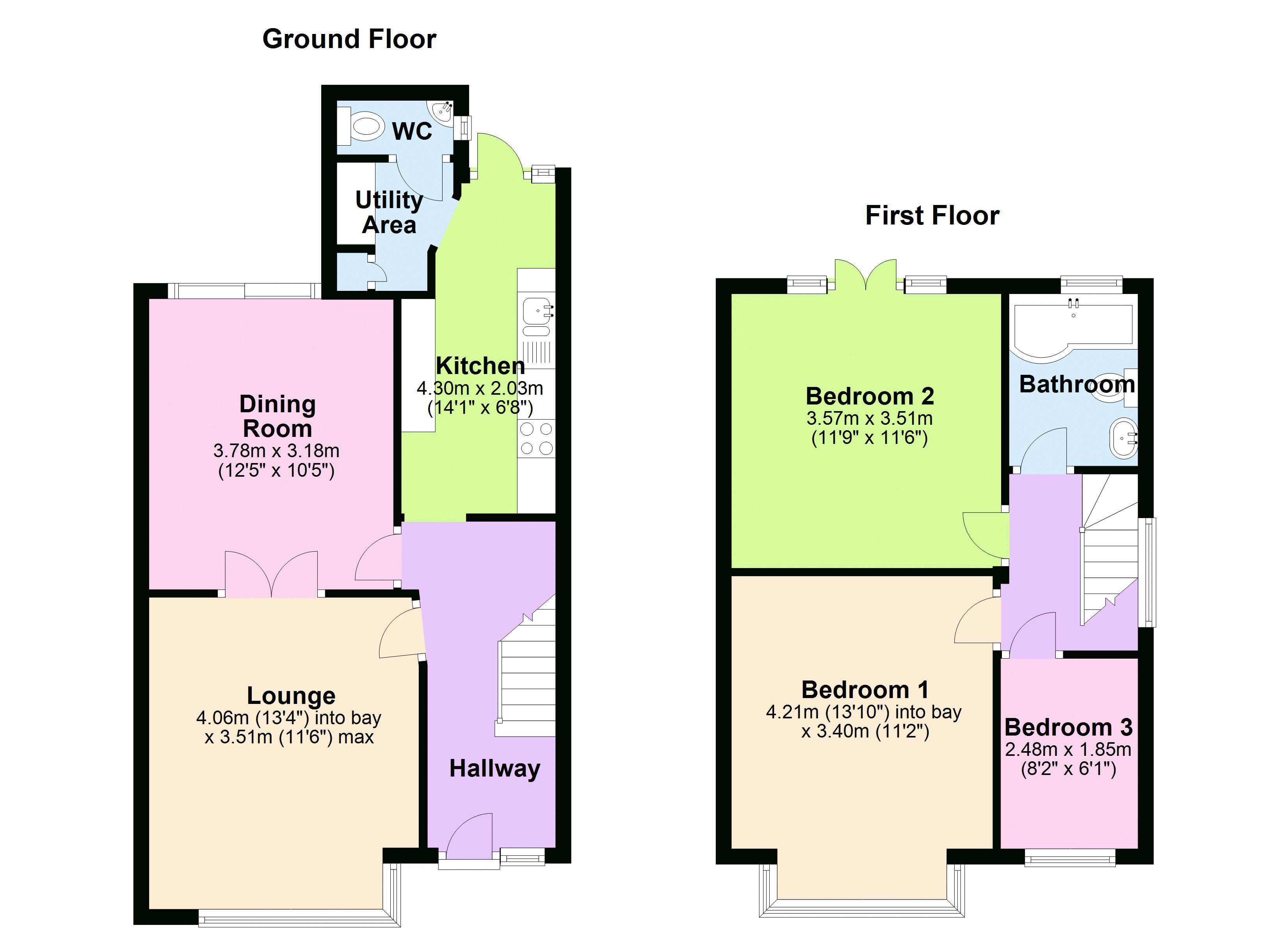 3 Bedrooms Terraced house for sale in Sandringham Road, Worcester Park KT4