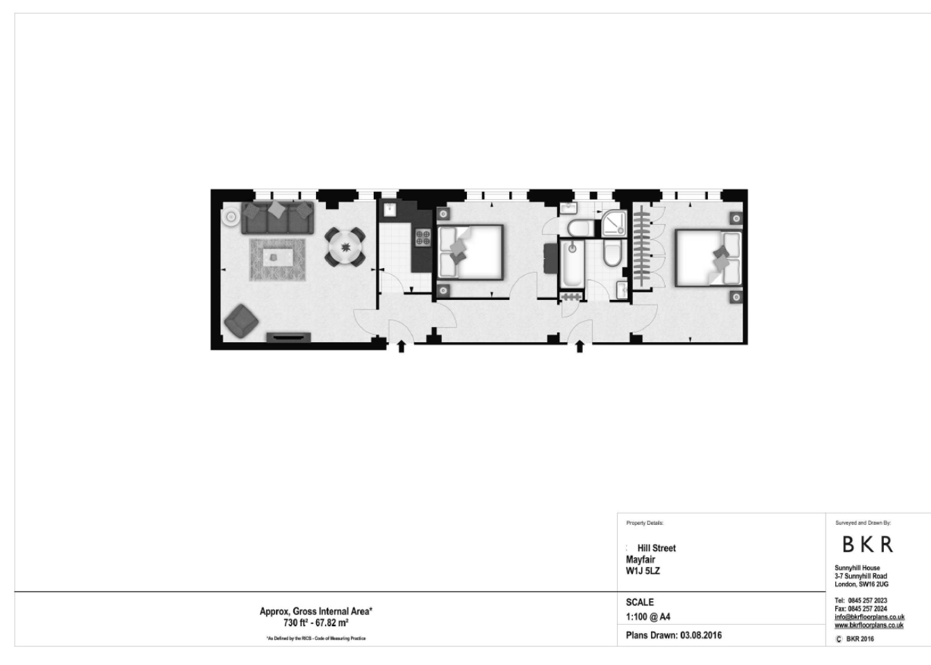 2 Bedrooms Flat to rent in Hill Street, London W1J