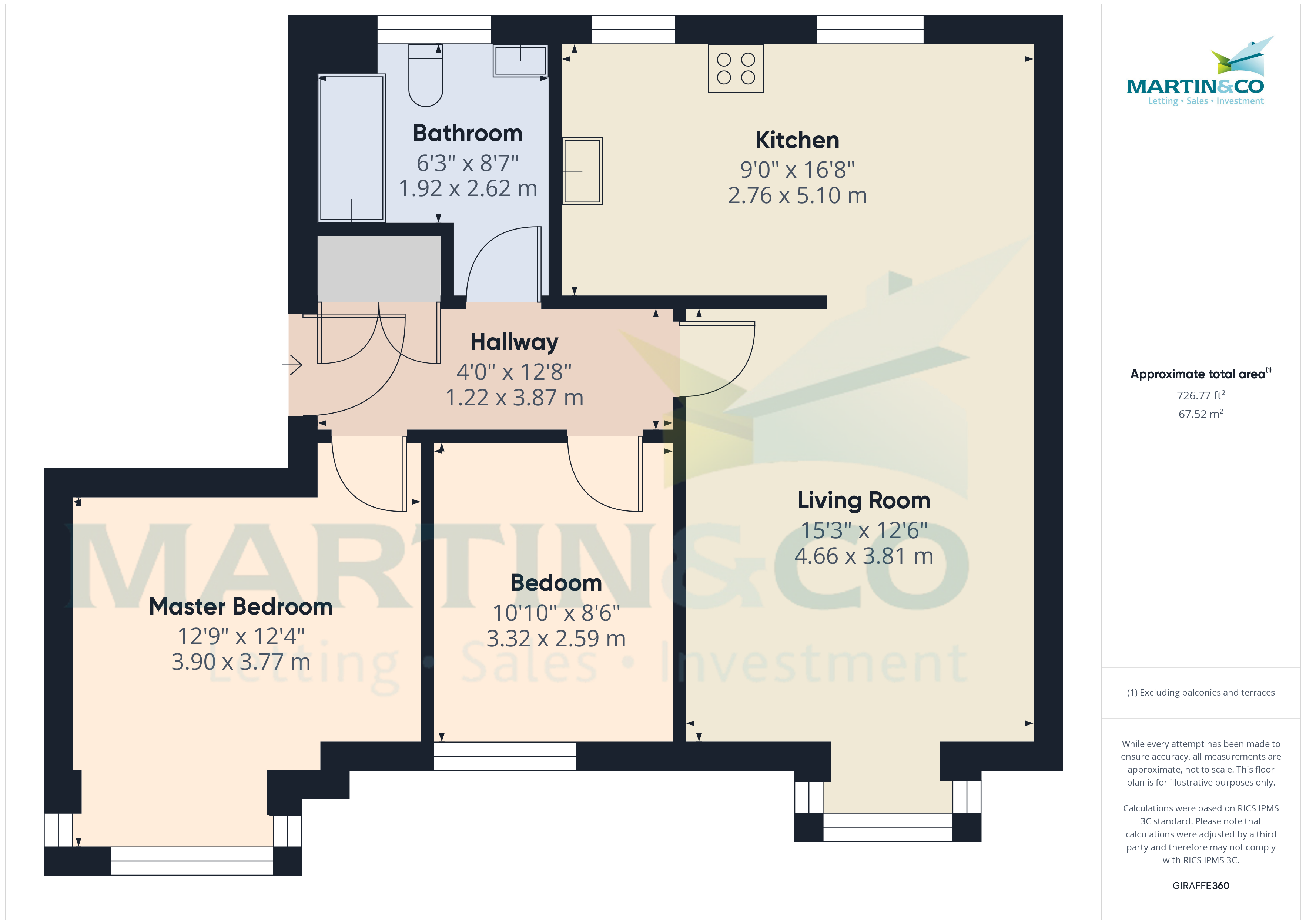 Flat 3, 24, Airborne Drive, Plymouth floorplan