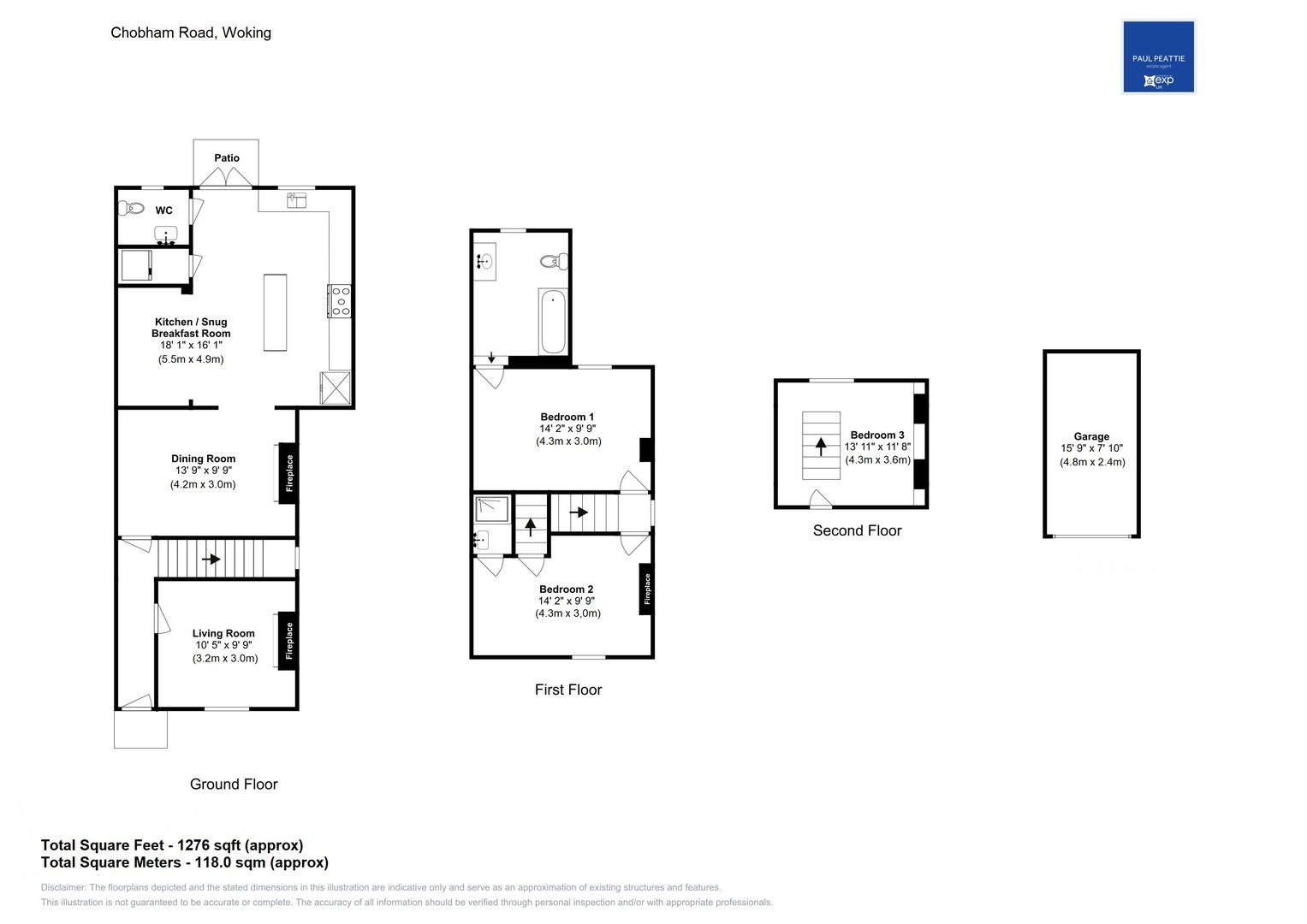 3 bed semidetached house for sale in Chobham Road, Knaphill, Woking