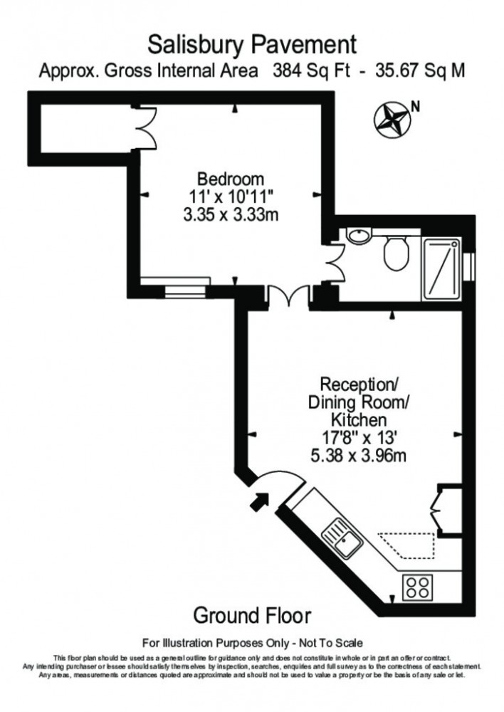 1 Bedrooms Flat to rent in Salisbury Pavement, Fulham SW6