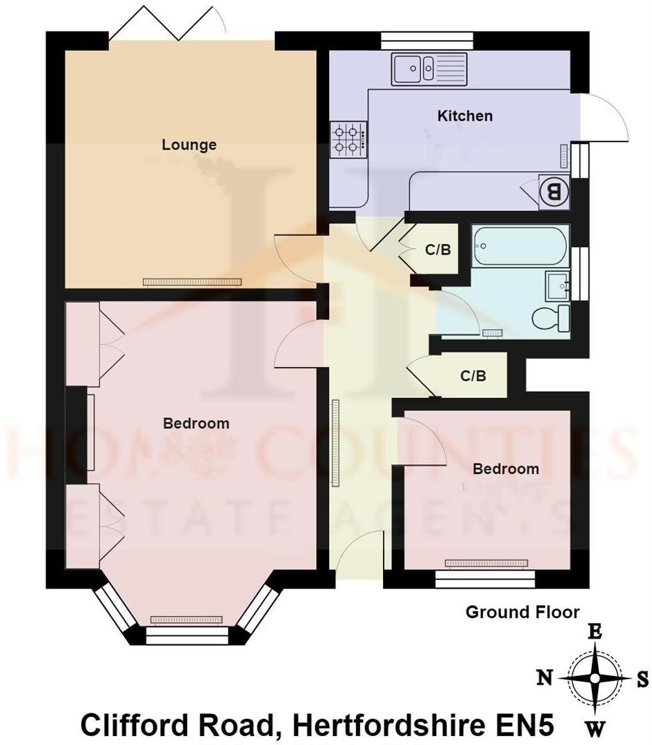 1 Slade Court, 60, Clifford Road, Barnet floorplan