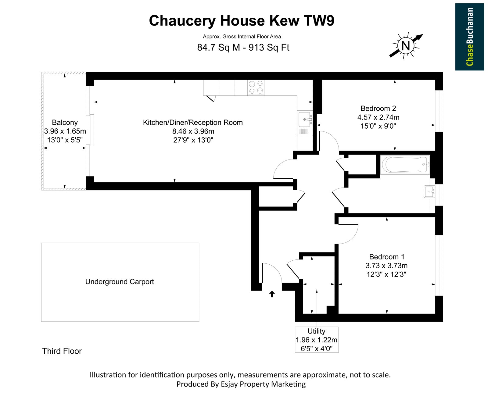 Flat 50,, Chancery House, Kew floorplan