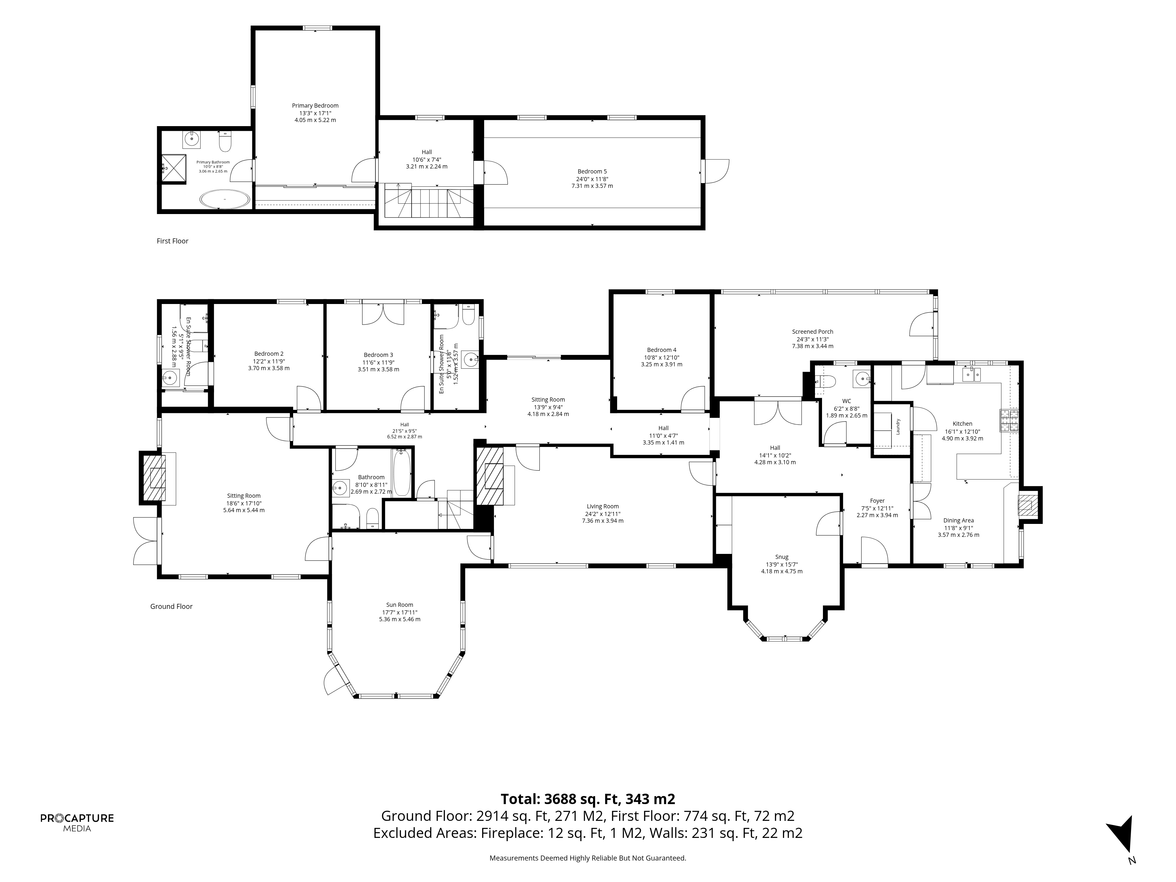 The Shieling, Monkton floorplan
