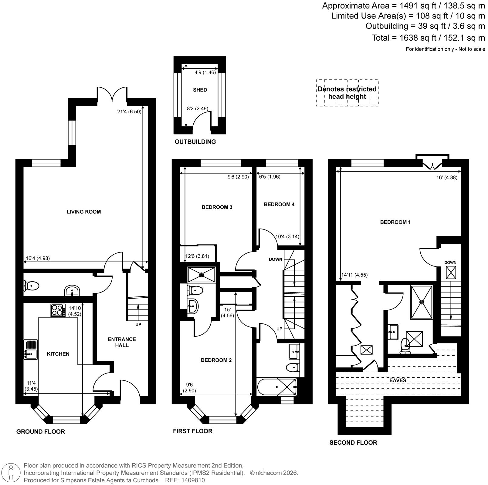 49, Trenchard Close, Hersham floorplan