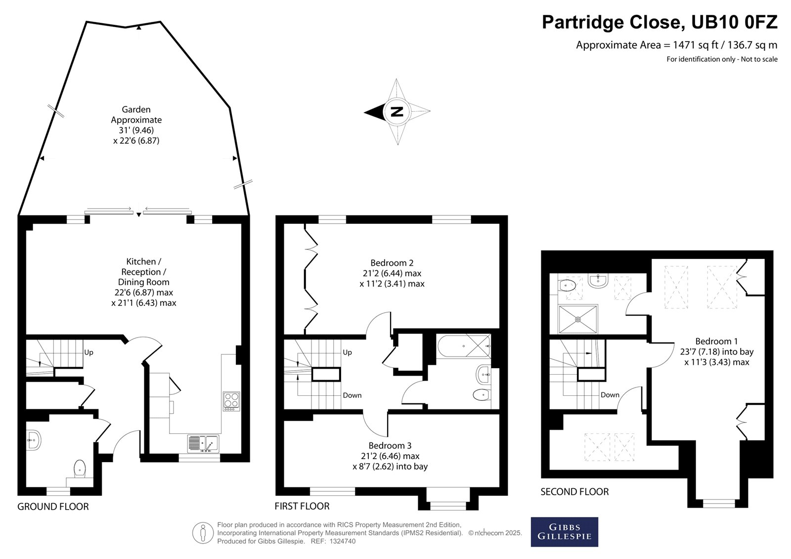 9, Partridge Close, Uxbridge floorplan