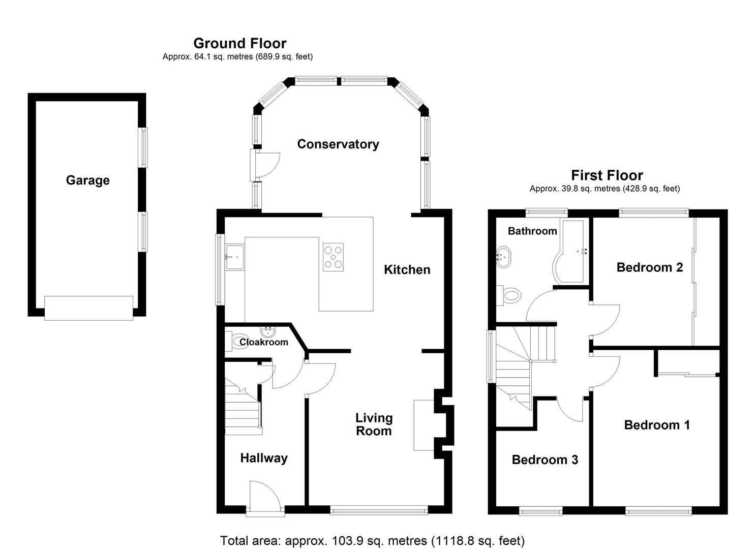 104, Denham Avenue, Llanelli floorplan
