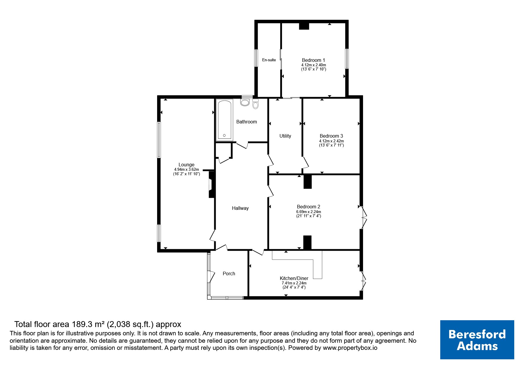 1, Erw Wen, Caernarfon floorplan