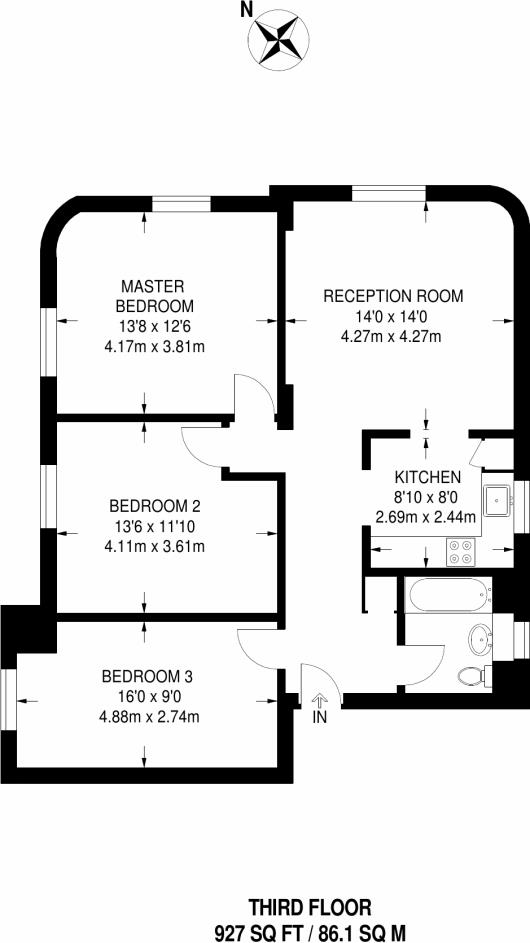 5, Envill Court, Cazenove Road, London floorplan