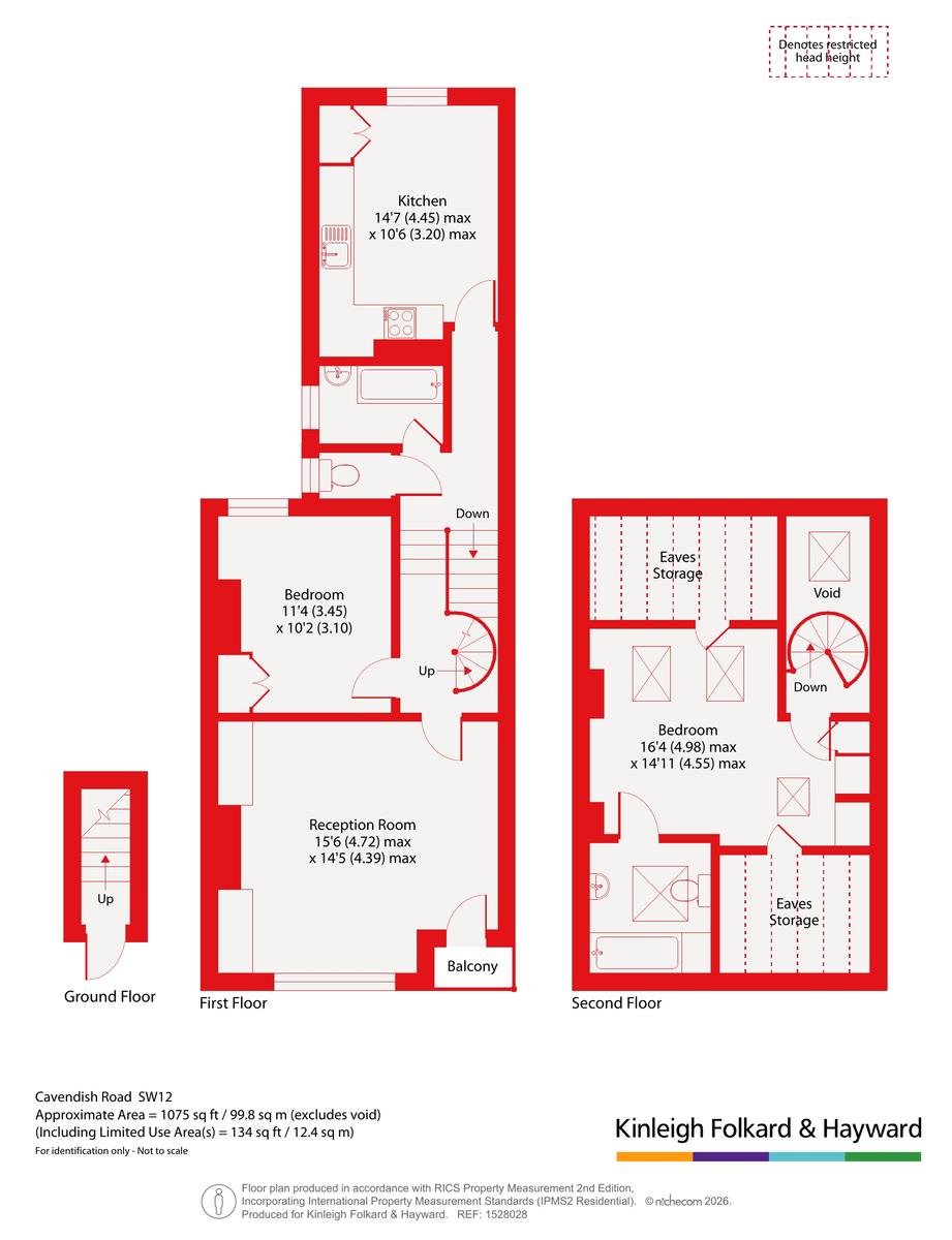 Flat B, 198, Cavendish Road, London floorplan