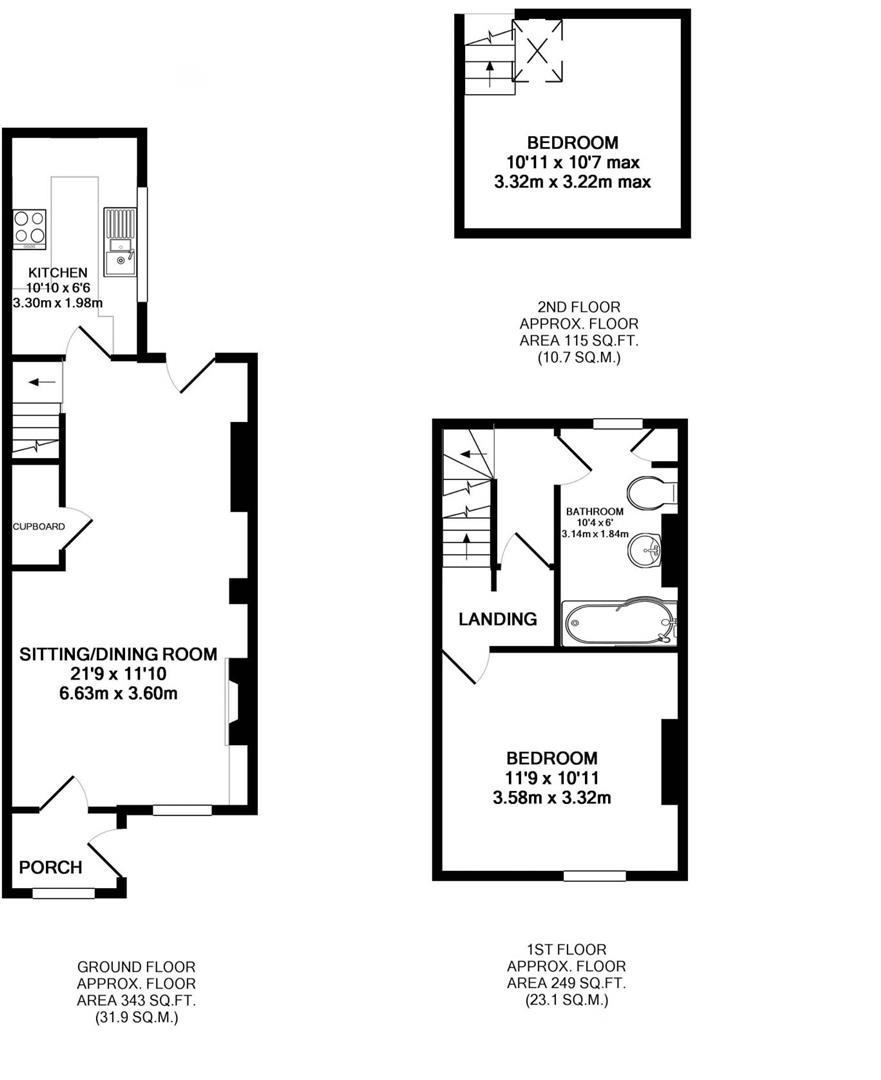 Rose Street, Tonbridge TN9, 2 bedroom end terrace house for sale