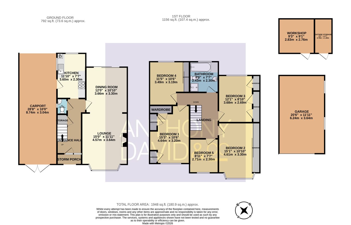 27, Vicarage Road, Poole floorplan