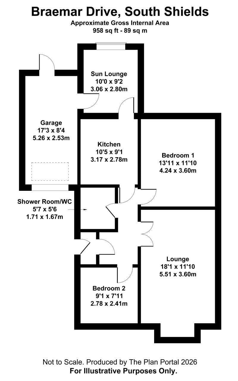 31, Braemar Drive, South Shields floorplan