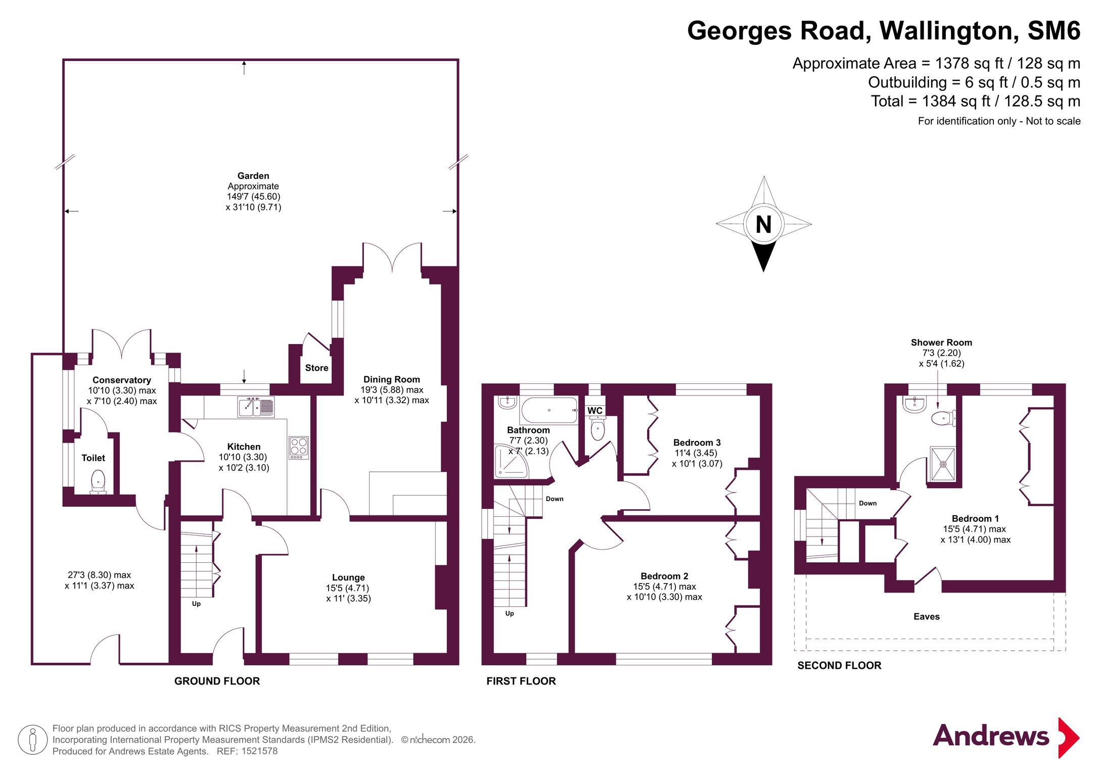 23, St. Georges Road, Wallington floorplan