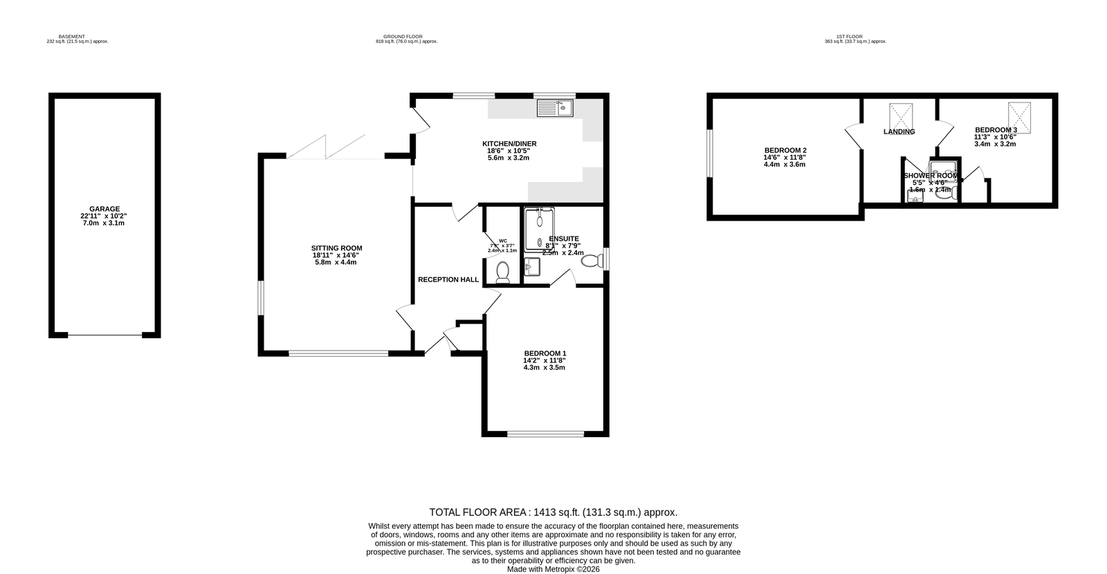 7, Elba Close, Paignton floorplan