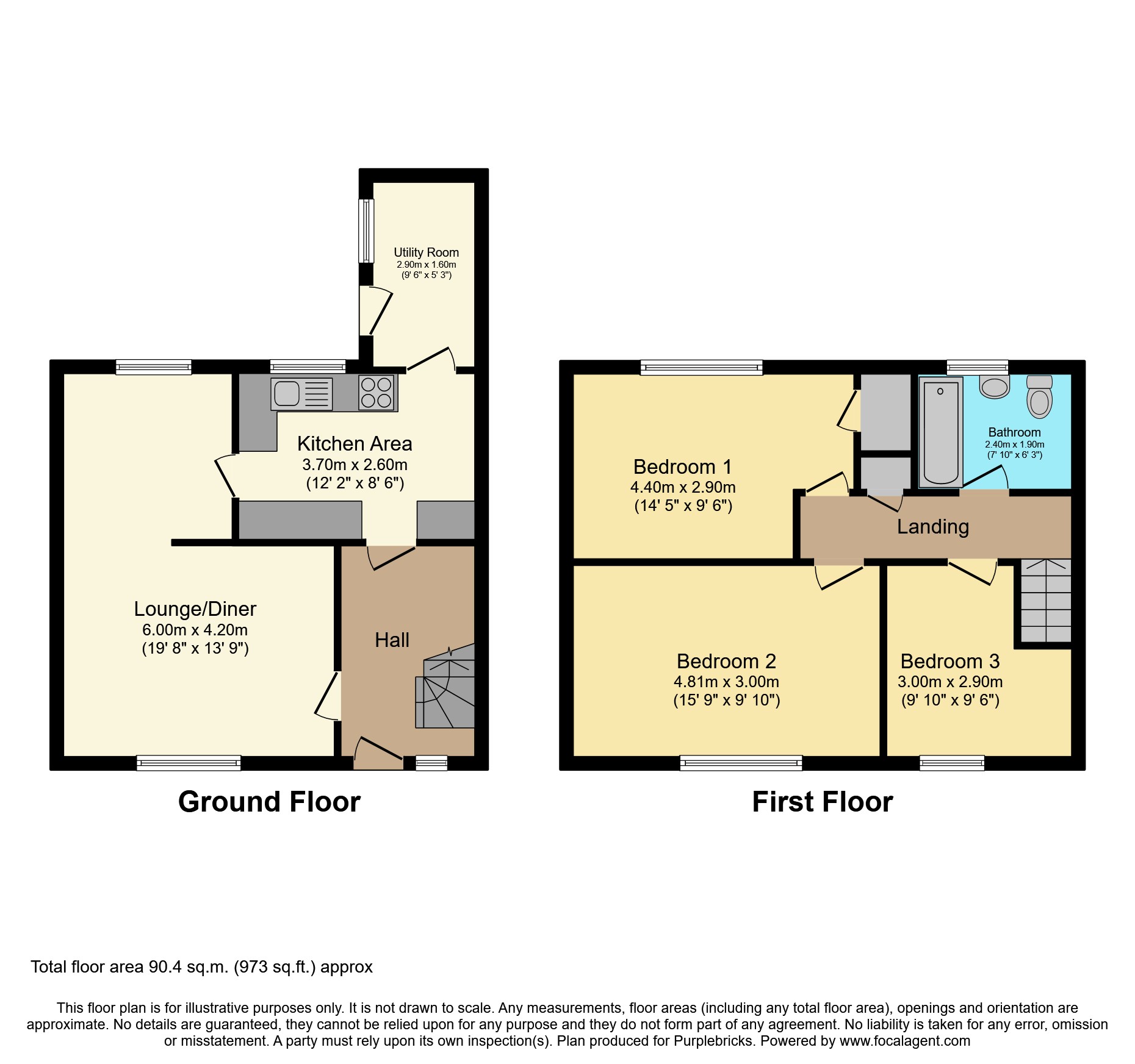 76, Yewtree Lane, Manchester floorplan