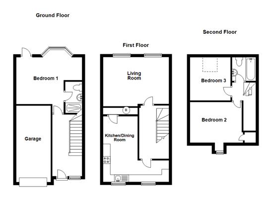 3 Bedrooms Town house to rent in Woodlands Lane, Chichester PO19