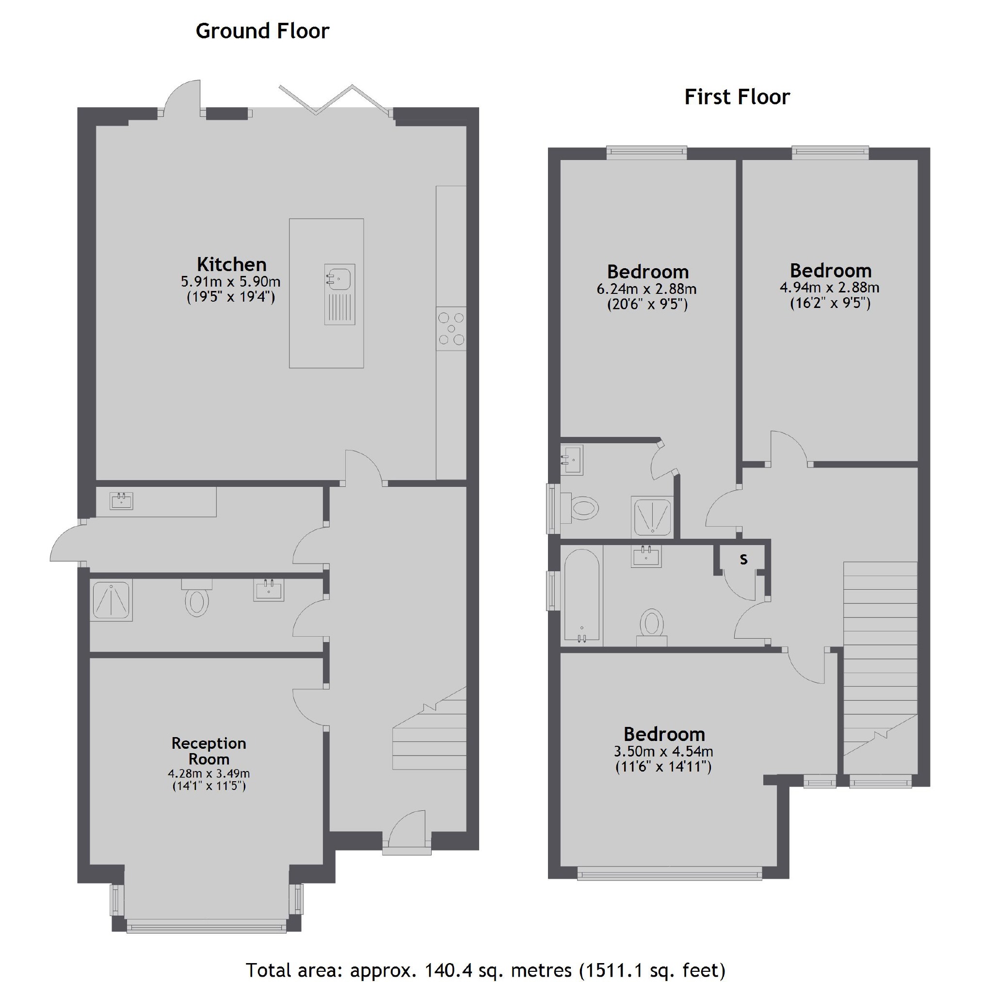 3 Bedrooms Semi-detached house to rent in Manorway, Enfield EN1