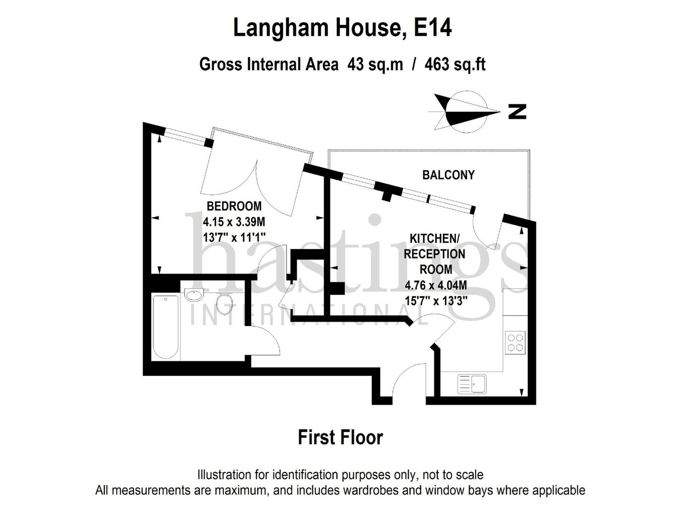 Apartment 11, Langan House, London floorplan