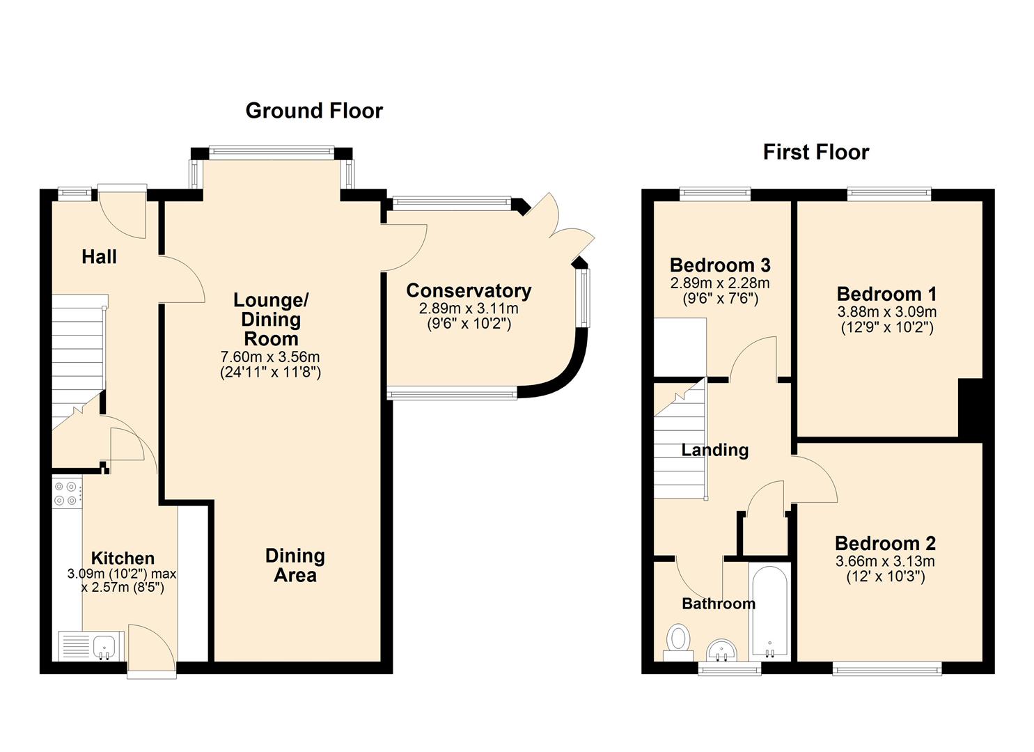 39, Cotterdale, Hull floorplan