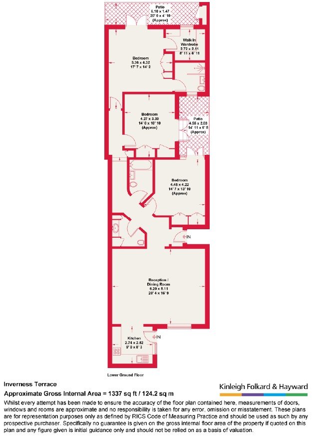 Flat 1, 31, Inverness Terrace, London floorplan