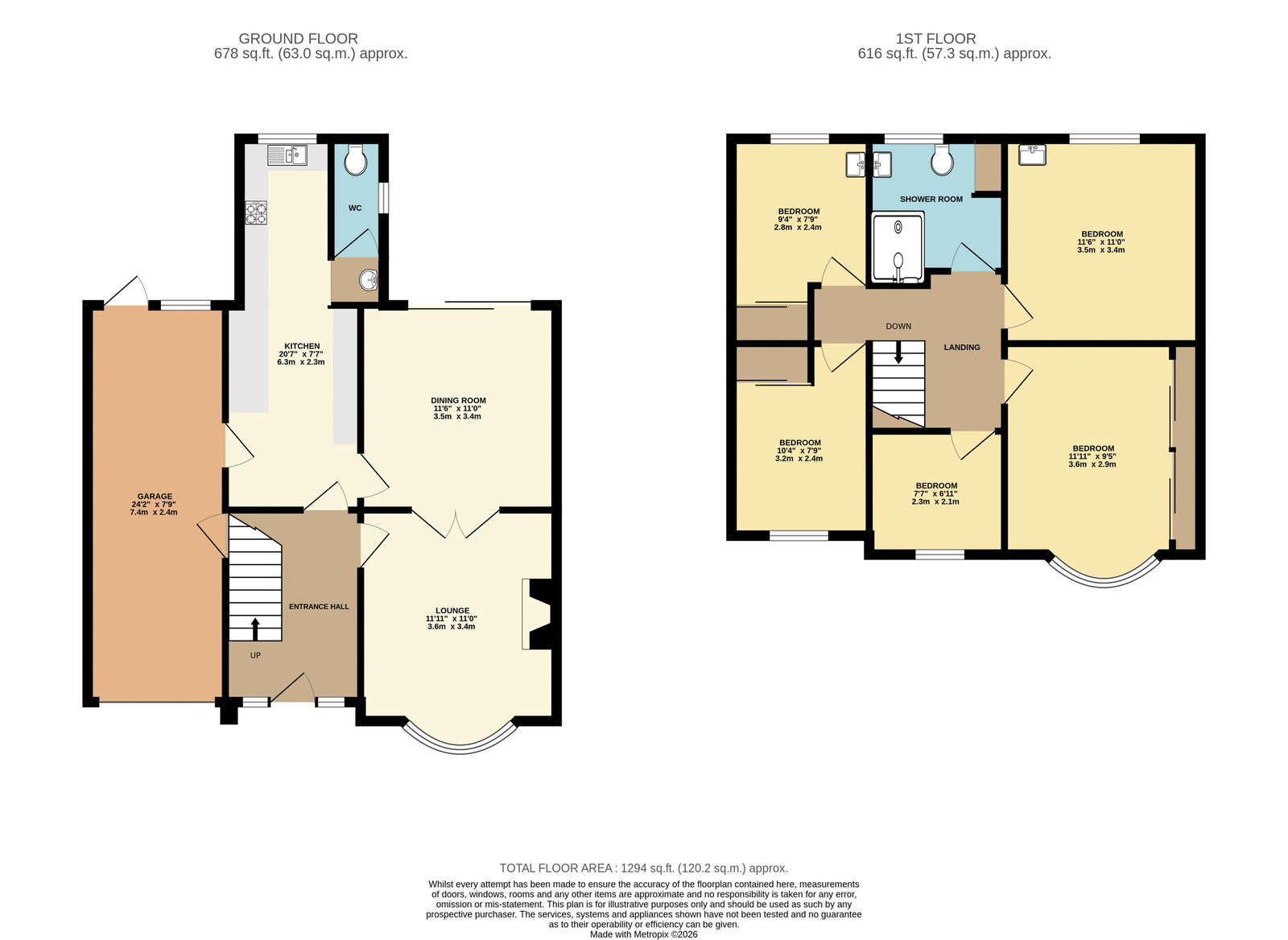 78, Manor Park Road, York floorplan