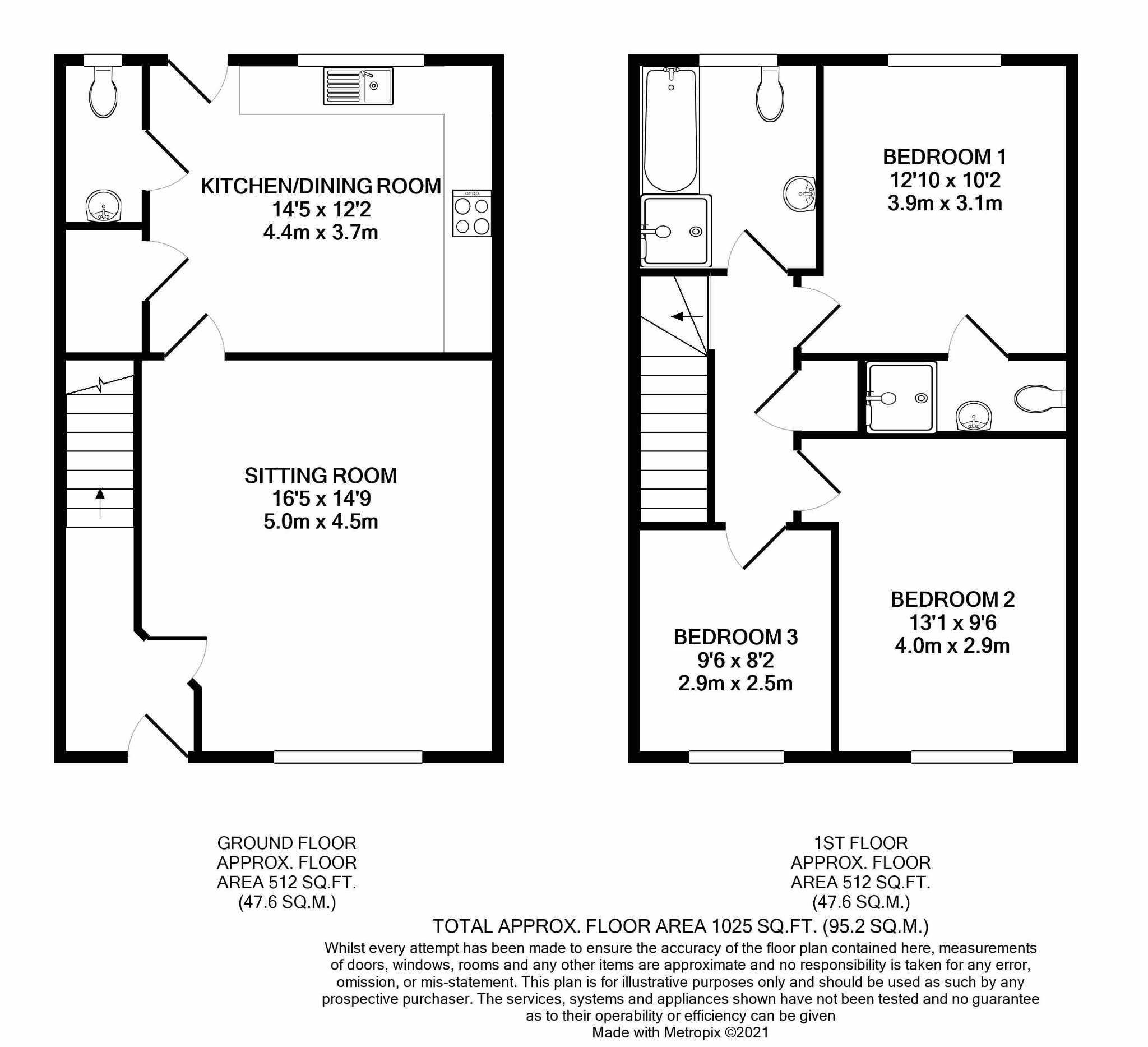 1, Rivetts Cottages, Fakenham floorplan