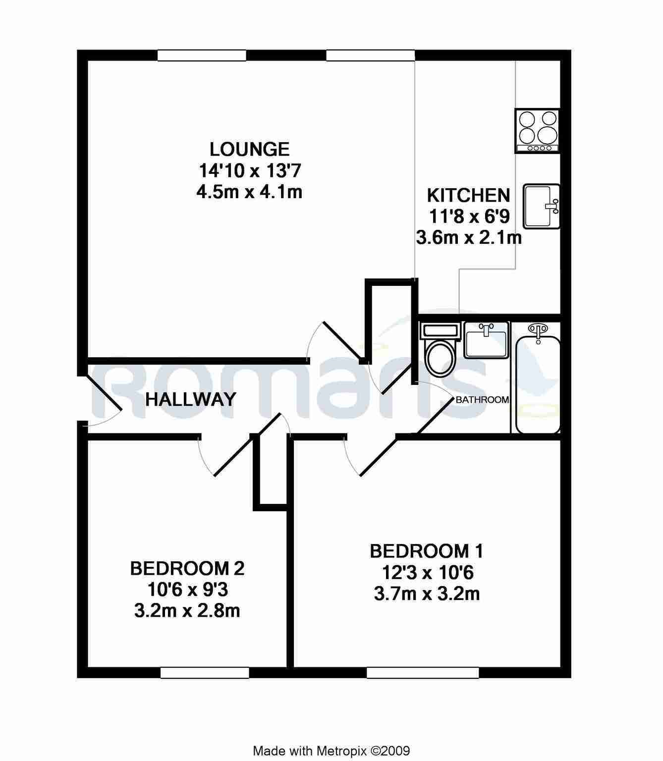 2 Bedrooms Flat to rent in Wyvern Close, Bracknell RG12