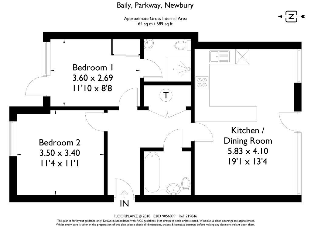 2 Bedrooms Flat to rent in Park Way, Newbury RG14